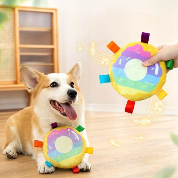 Cartoon Plush Flying Disc Toy for Dogs